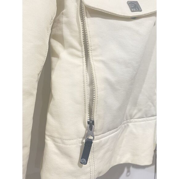 Mountain Hardware Women Jacket Sz S/P Nylon Blend Fleece Hoodie Cream/Beige - Picture 14 of 16